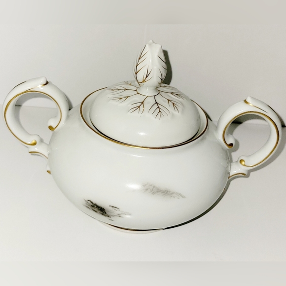 (2) Fukagawa Sugar & Cream Set Arita 903 Pattern Fancy Sugar Pot and Creamer - Picture 2 of 8